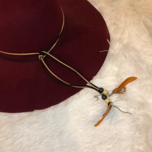 burgundy sun hat